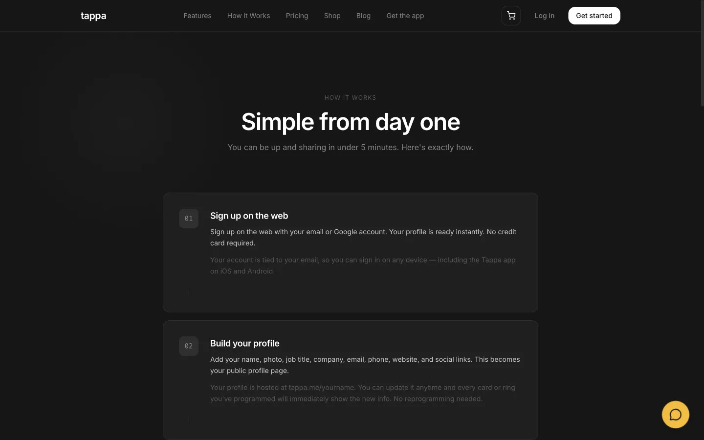 How it works: from sign-up to first tap in minutes